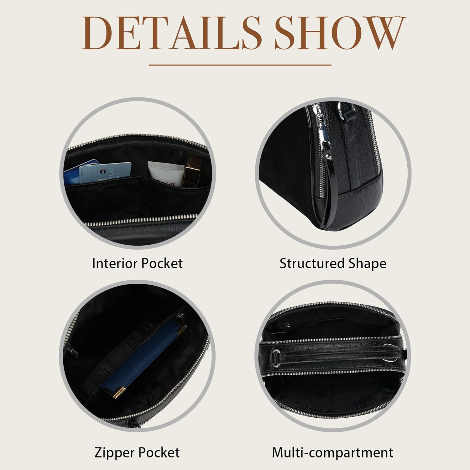 ALEX&MIA Women's Crossbody Bag - Suede & PU Leather Double-Sided Handbag with Adjustable Strap - Image 4