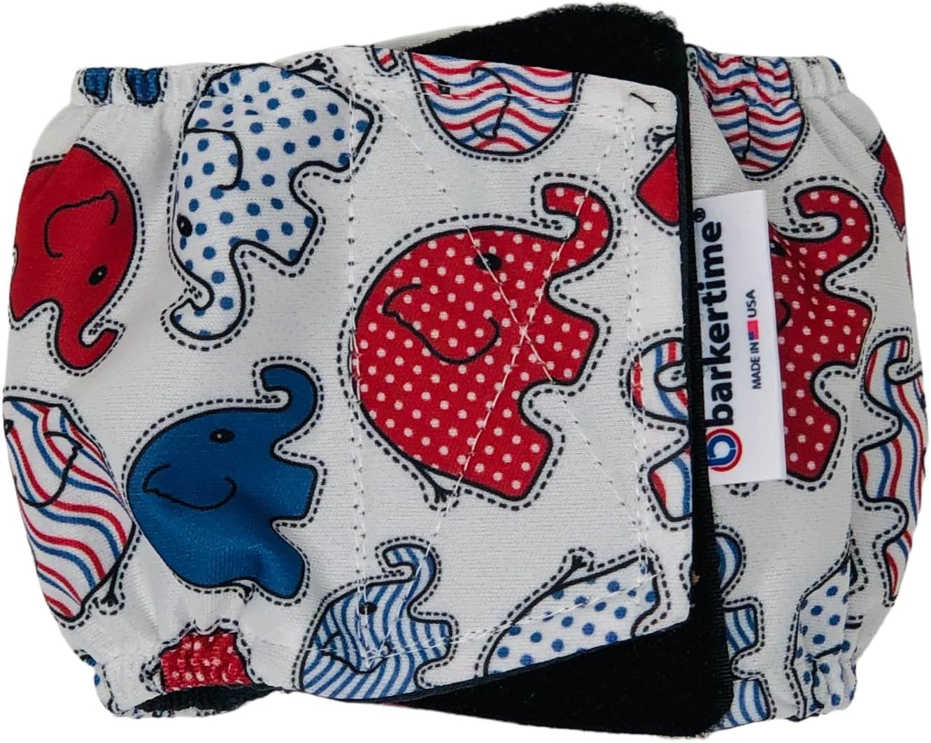 Patriotic Elephant Dog Belly Band, XS Male Dog Diaper - Made in USA