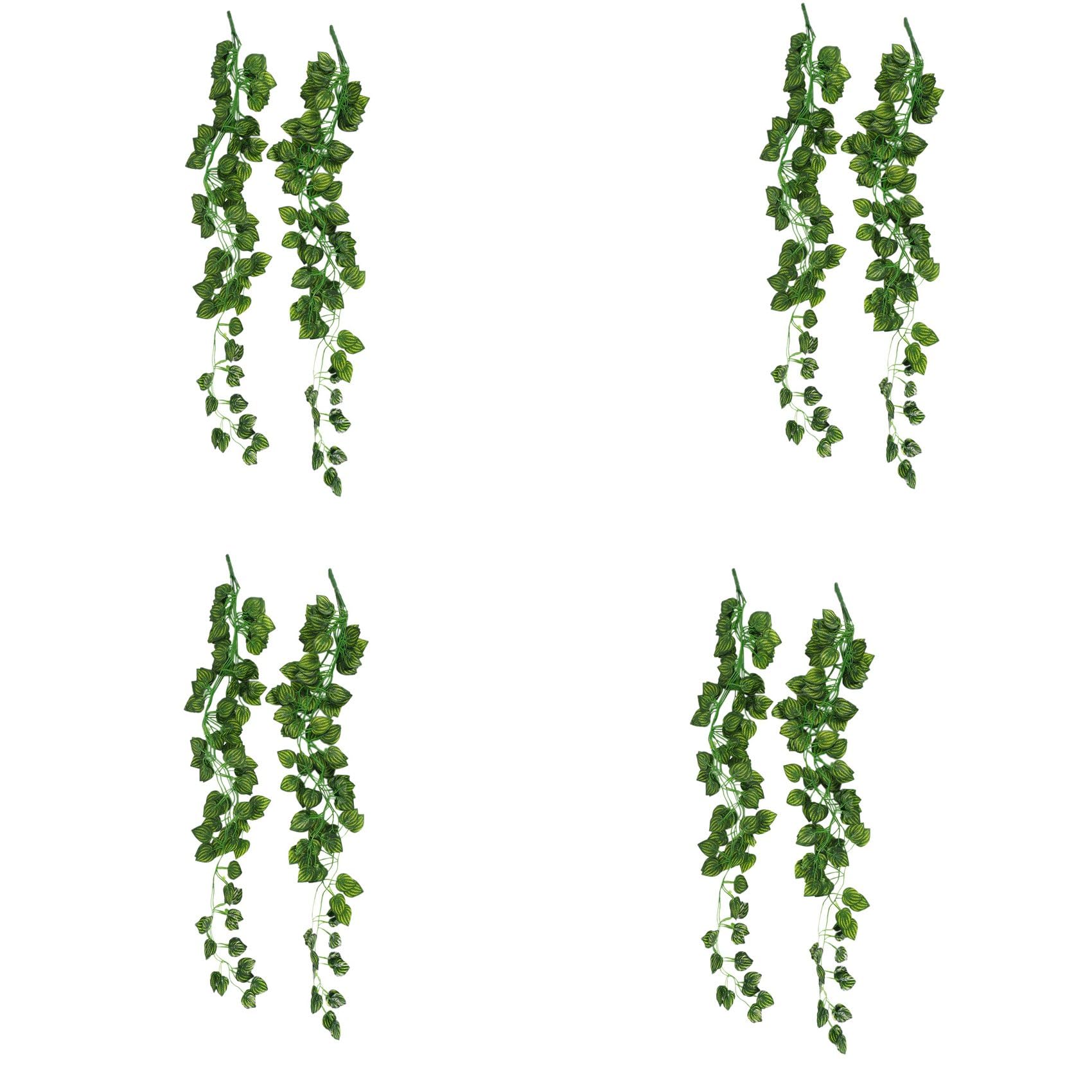 Vjsujehgy 8Pcs Artificial Ivy Garland Fake Hanging Vine Plants Faux Foliage Garland for Party Wedding Garden Kitchen Home