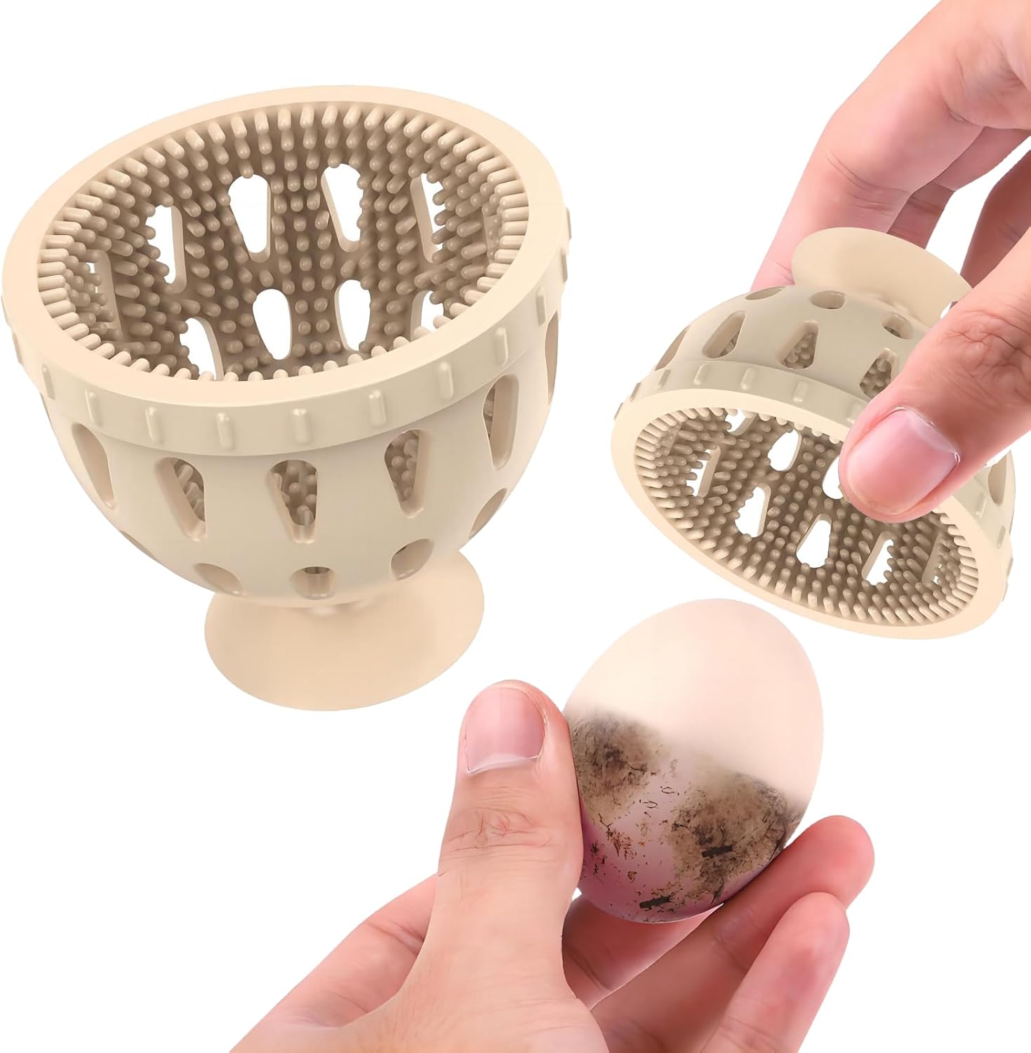 Egg Brush Cleaner Egg Cleaning Brush Silicone, Egg Scrubber