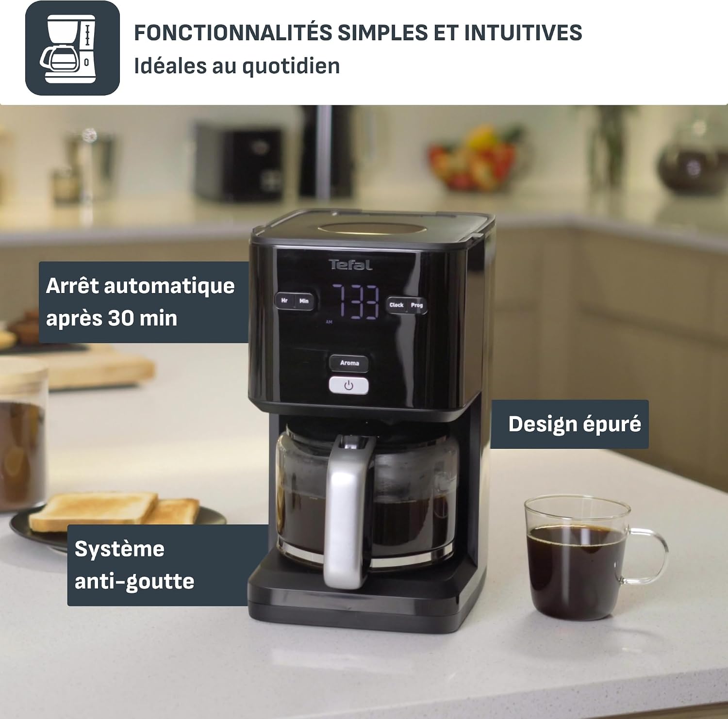 cafetière filtre automatique – vue détaillée