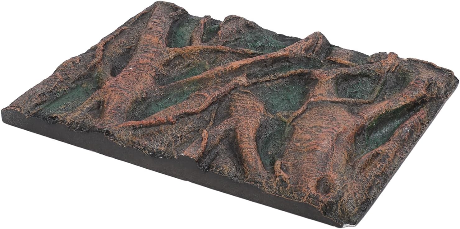 Foam Aquarium Background 3D Fish Tank Background with Lifelike Rock Design for Bearded Dragon Chameleon (H)