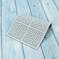 Vista 9 de Moldes de silicona de chocolate 3D con hojas huecas de plumas huecas para fondant, molde geométrico para caramelos, decoración de pasteles