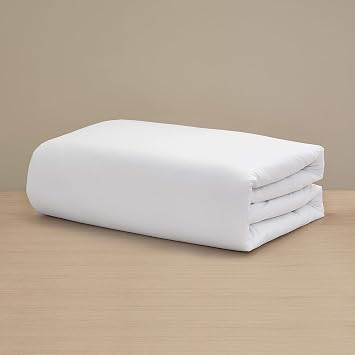 H by Frette Percale Duvet Cover Queen - Luxury All-White Duvet Cover/Cool and Crisp, Recommended for Anyone Who Gets Hot at Night / 100% Long-Staple Cotton