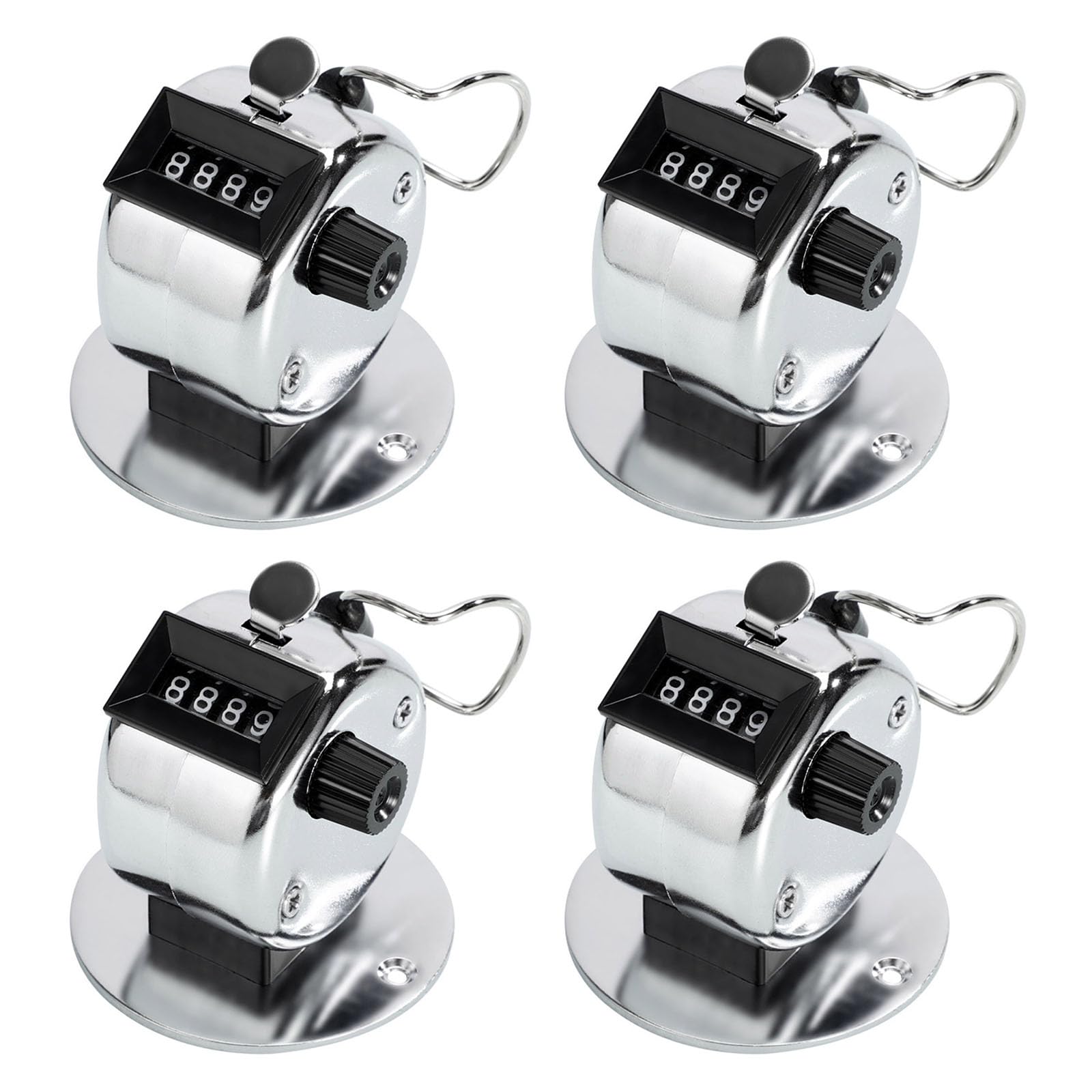 Counter Clickers 4-Digit Number Count Handheld Mechanical Counters Clickers Pitches Counter for Coaching Knitting People Tallies