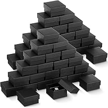 72 Pcs Jewelry Ring Gift Boxes Bulk 2 x 2 x 1.2 Inch Ring Necklace Earring Boxes for Weddings Christmas