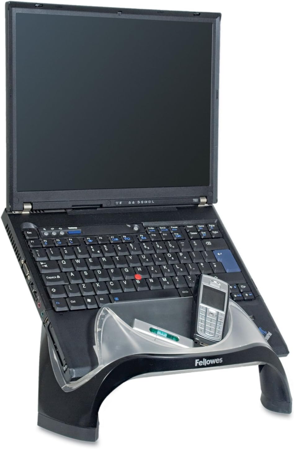 Fellowes 8020201 Laptop Riser With Usb Connection, 13 1/8 X 10 5/8 X 7 1/2, Black/Clear