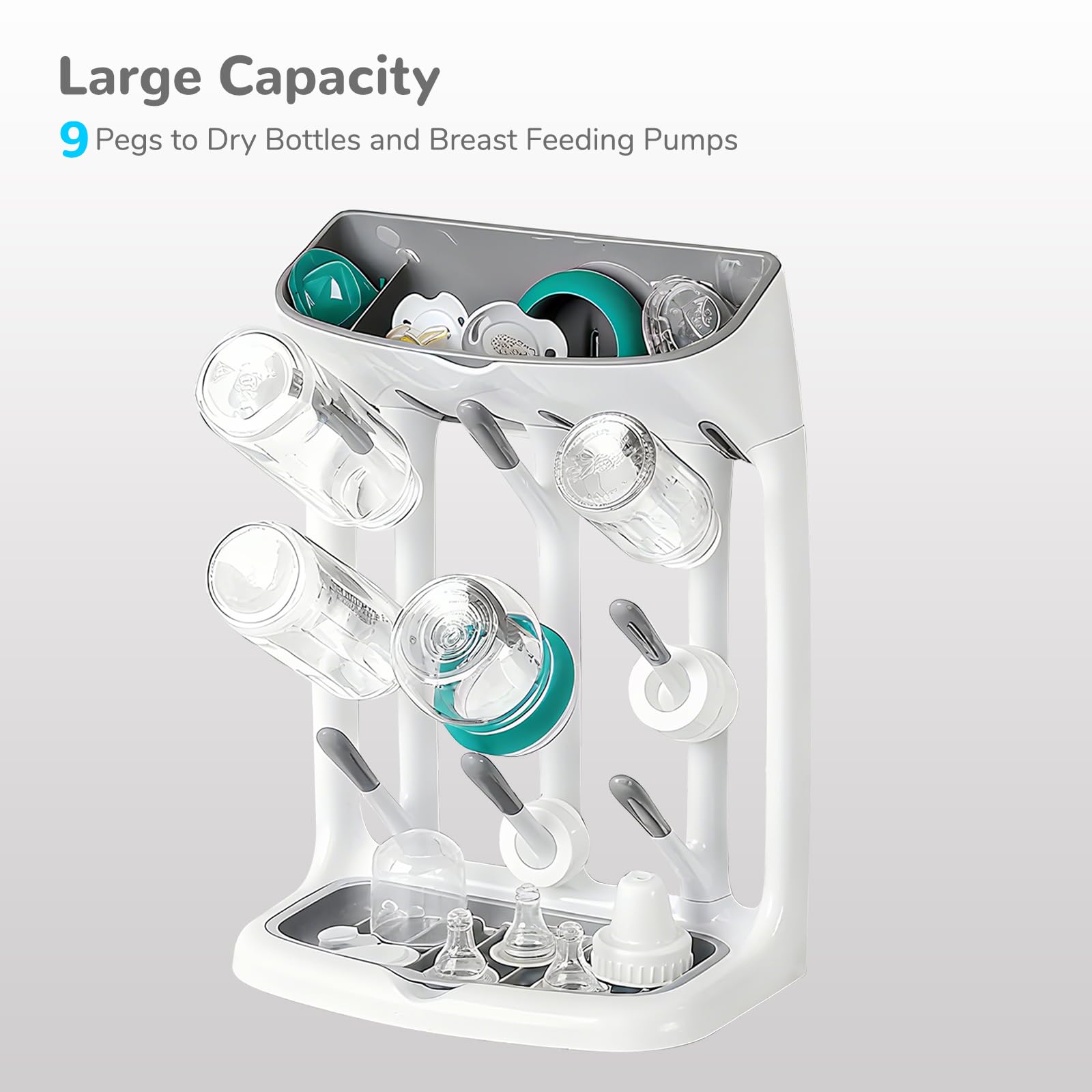 MsisieIve Baby Bottles Drying Rack, Drying Rack, Baby Bottles, Drying Rack Baby Bottles for Baby Bottles and Pump Parts Cleaning - Image 4