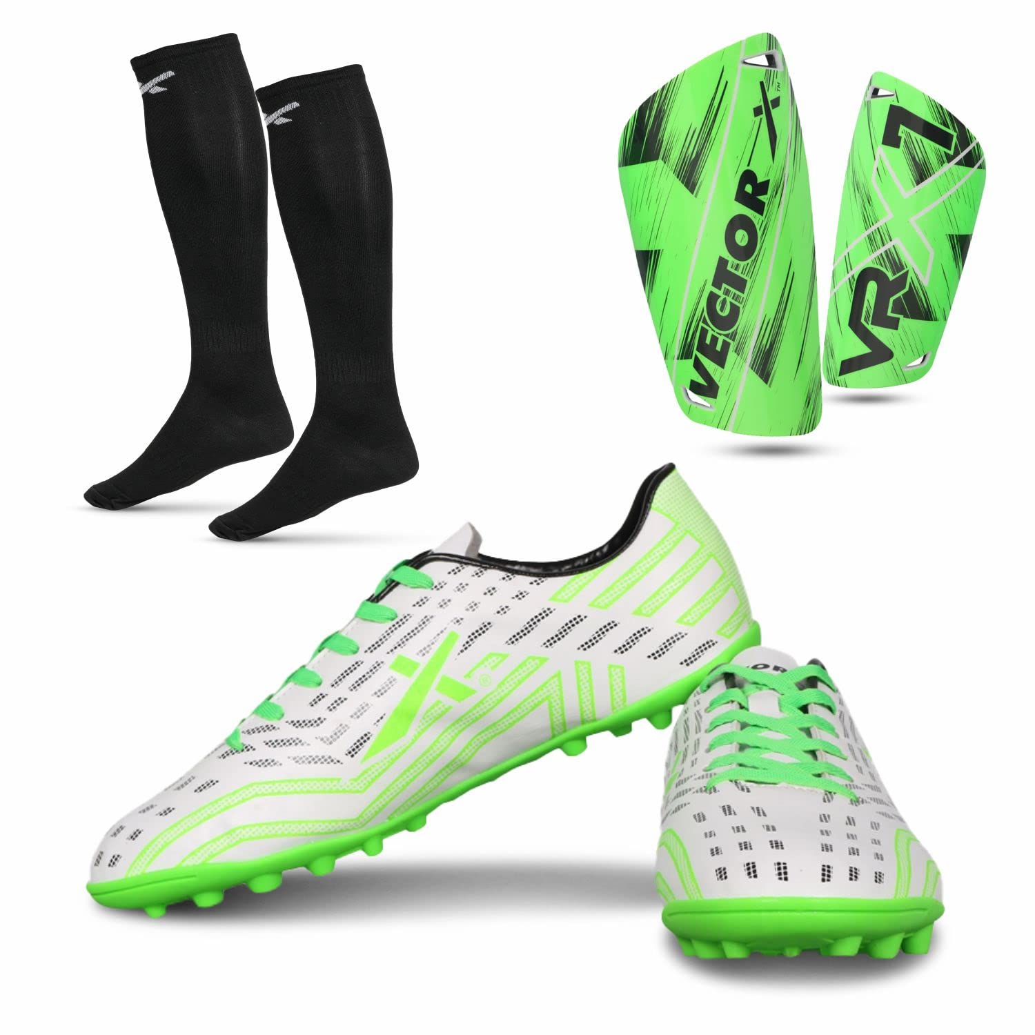See full amazon price history chart for Vector X Combo of X-Force Shoe, Pair of Shin Guard & Pair of Stockings Football Kit Vector X Combo of X-Force Shoe, Pair of Shin Guard & Pair of Stockings Football Kit (B0BPHZVT5M) Amazon Price History, Amazon Price Tracker