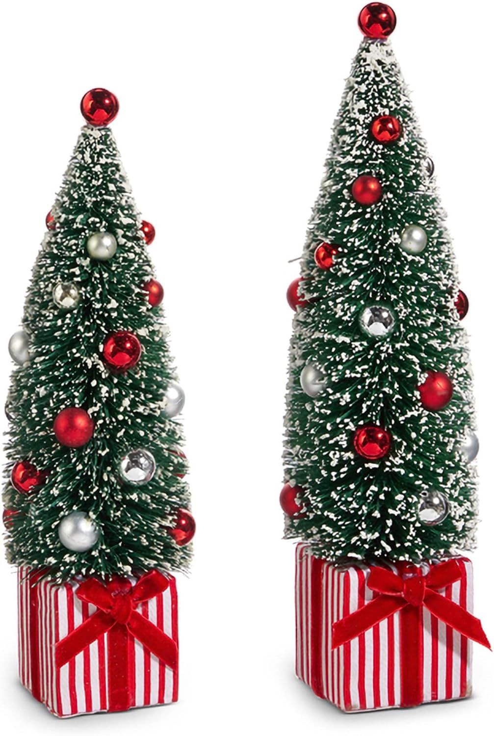 Raz 11" Bottle Brush Trees in Presents Christmas Decoration 4416379