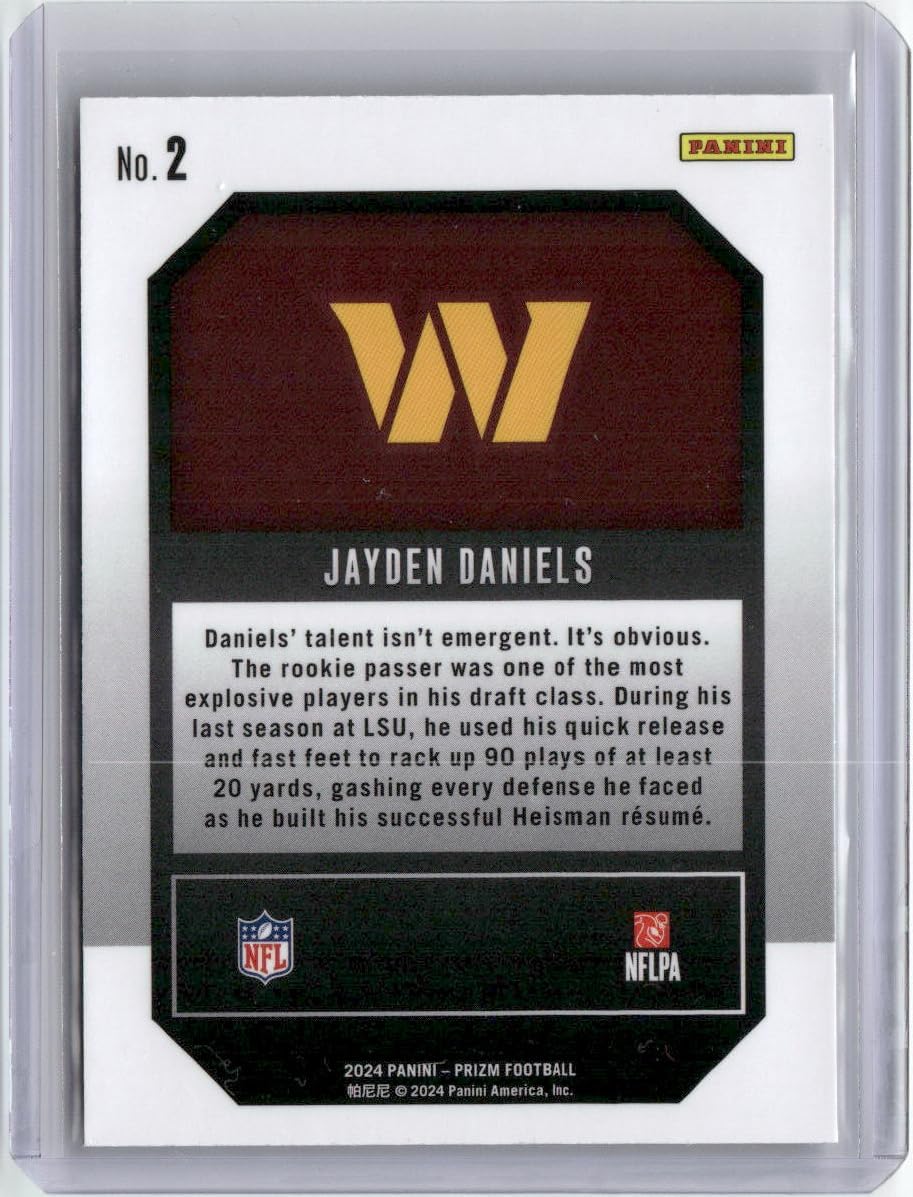 Vintage 2024 Panini Prizm Emergent Jayden Daniels #2 Rookie RC Football Card