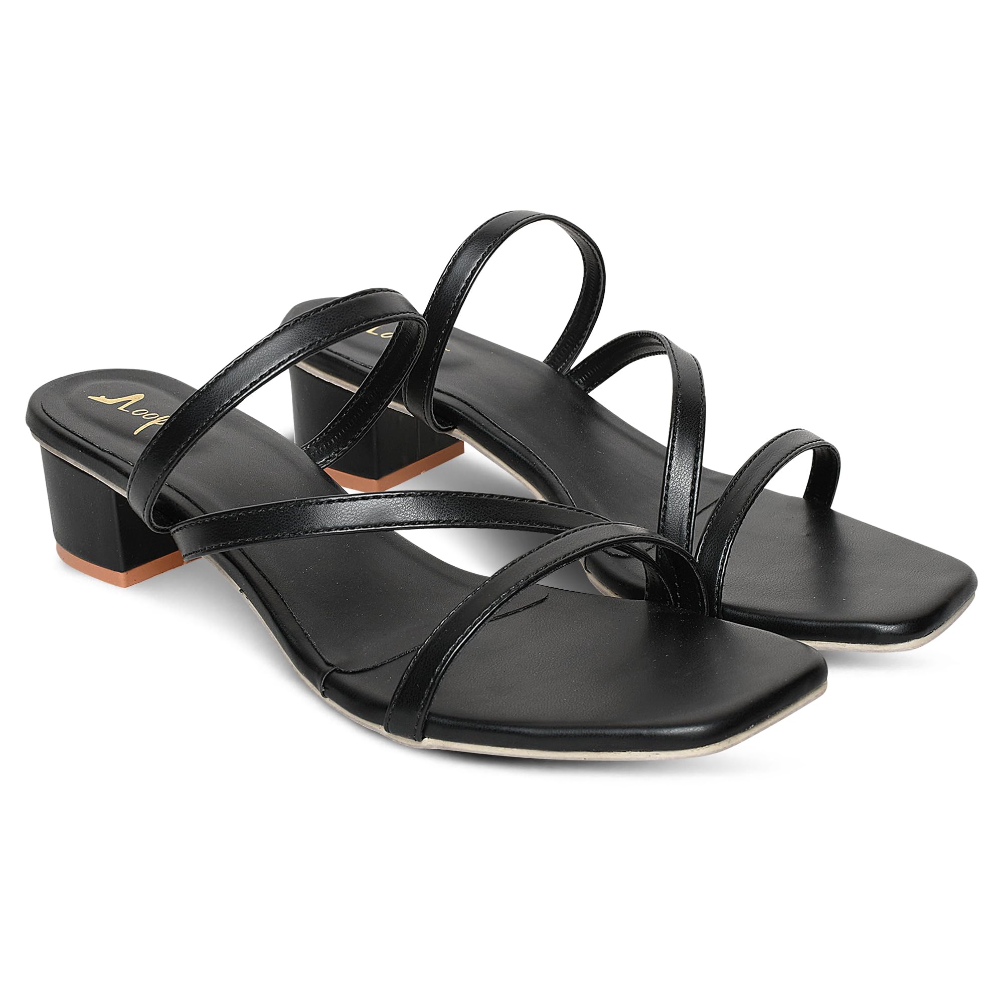 Looper Women Triple Strap Trendy Block heels Sandal (B0CV1ST4FX) Amazon Price History, Amazon Price Tracker