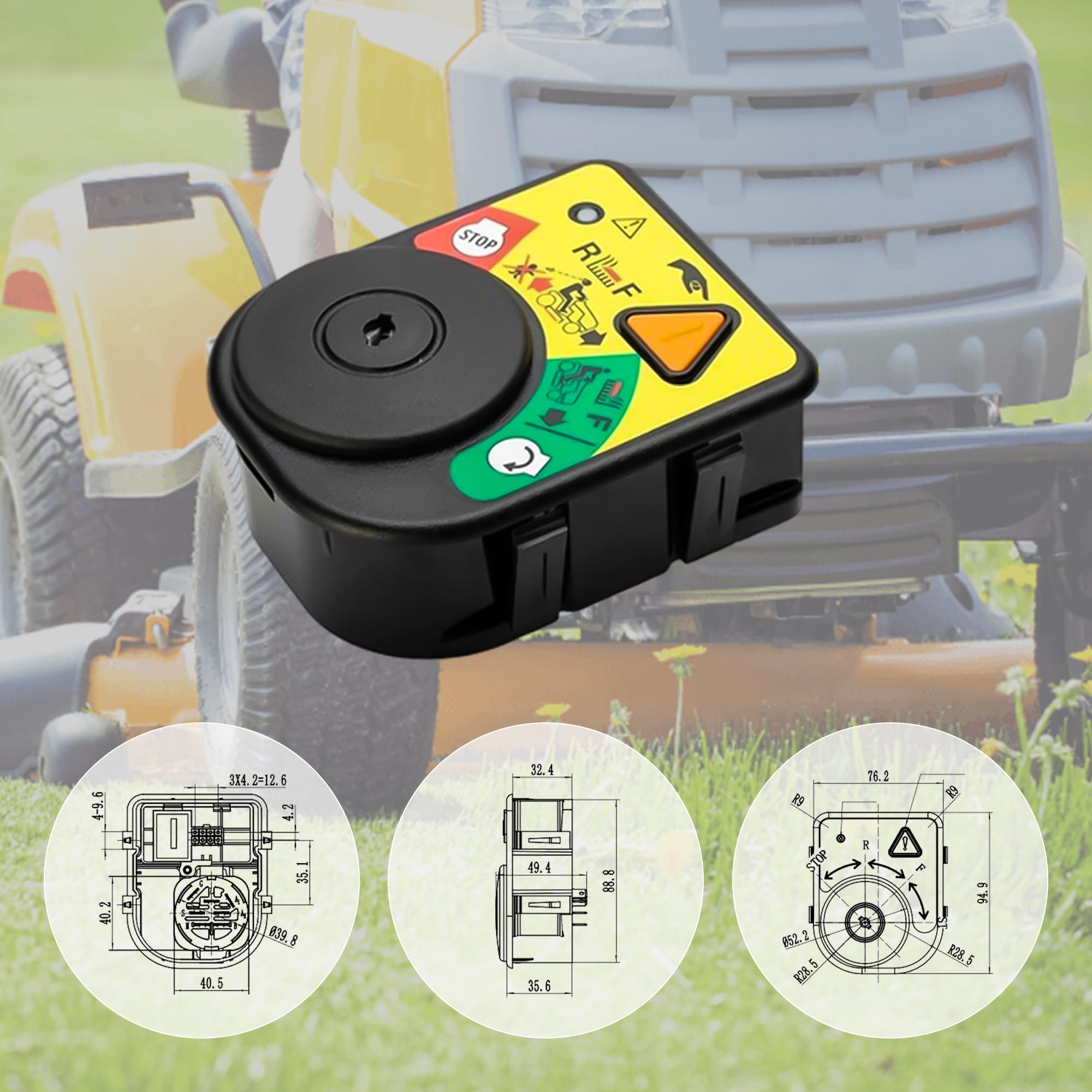 JEENDA Interruptor de encendido compatible con Stens 430-220 Toro 112-0312 Cub Cadet MTD 725-06119 925-1745 925-06119 925-04227 John Deere GY20680 AYP 14040 3 Kohler 4 8 340 01-S Sears 140403