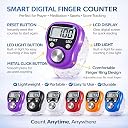 KTRIO Electronic Finger Counter, Digital Tally Counter Clicker with Led, Resettable LCD Digit Display Hand Tally Counter Counting for Golf,Goods Counting,Lap & Knitting (Pack of 2) gallery image