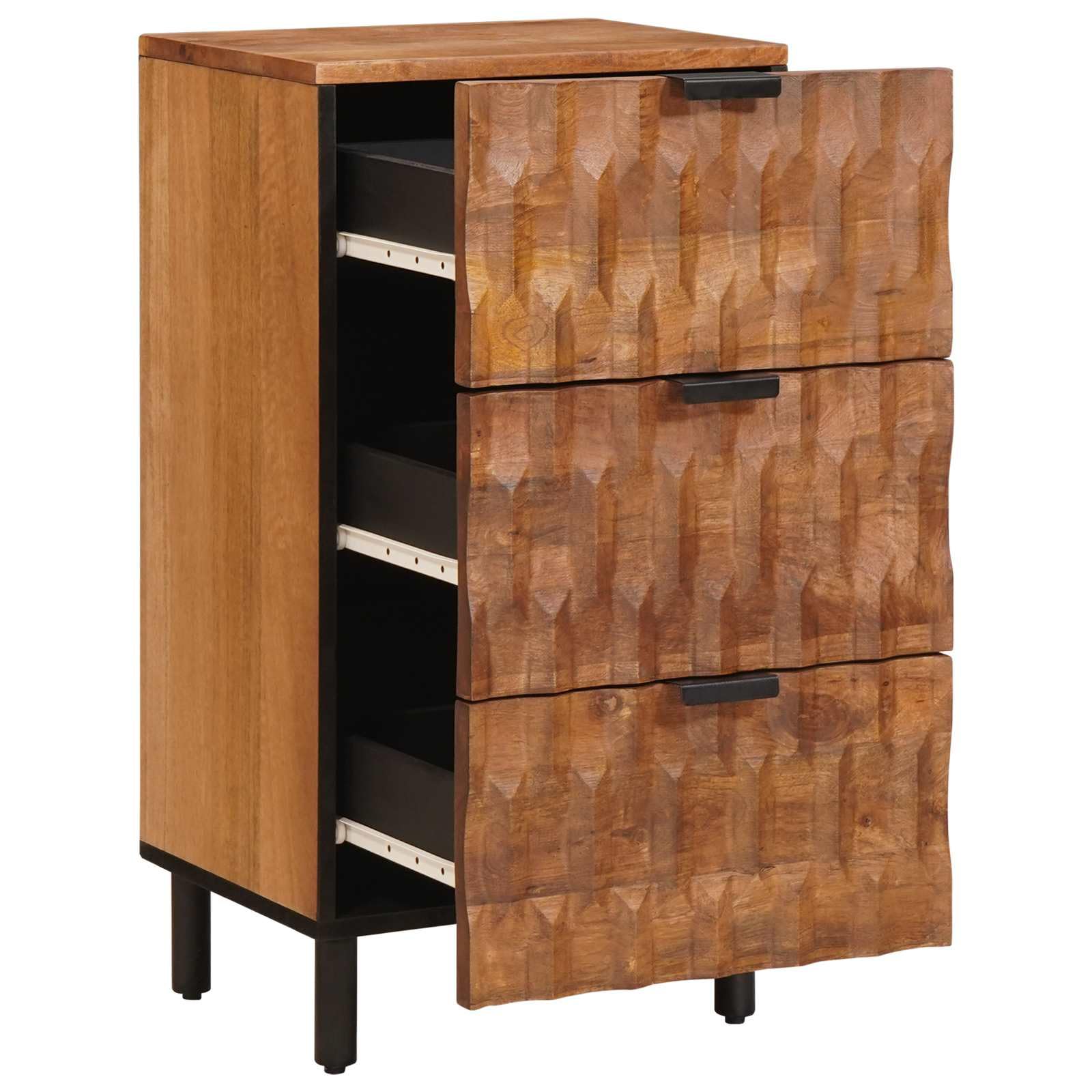 vidaXL Sideboard mit Speicher Akazienbraune Oberfläche 40 x 33 x 75 cm