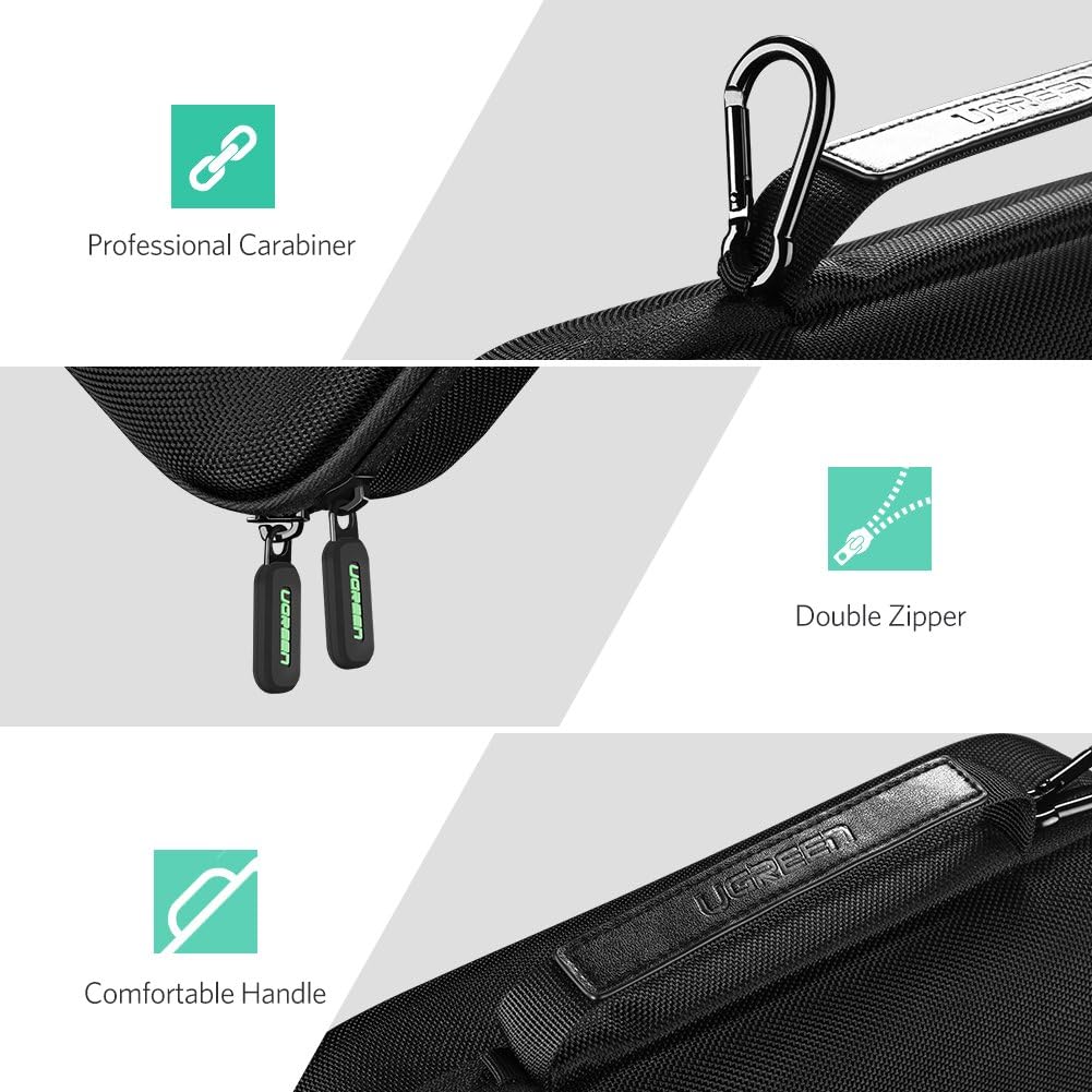 UGREEN Carry Case Compatible for Nintendo Switch, Shockproof Protective Hard Travel Case Bag for Nintendo Switch Console, Wall Charger, Grip and Joy-con, Game Cards, Cables and More Accessories