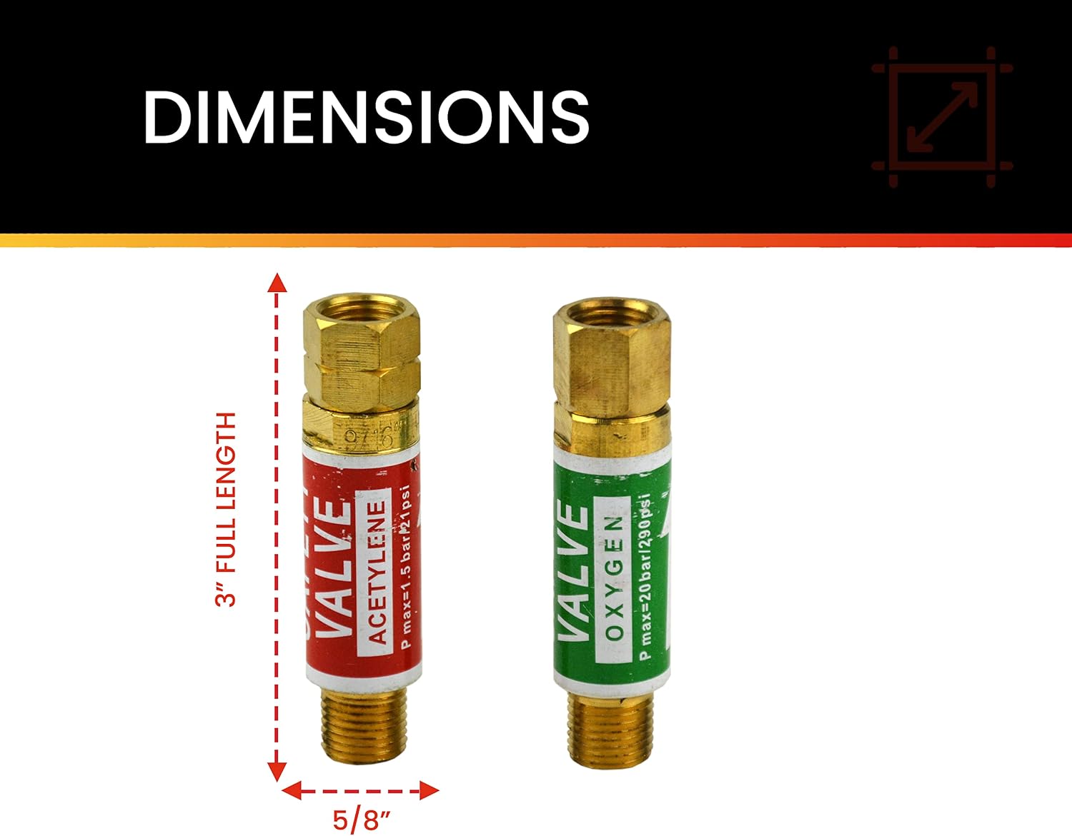 Hot Max 24011 Flashback Arrestor Set, Torch End
