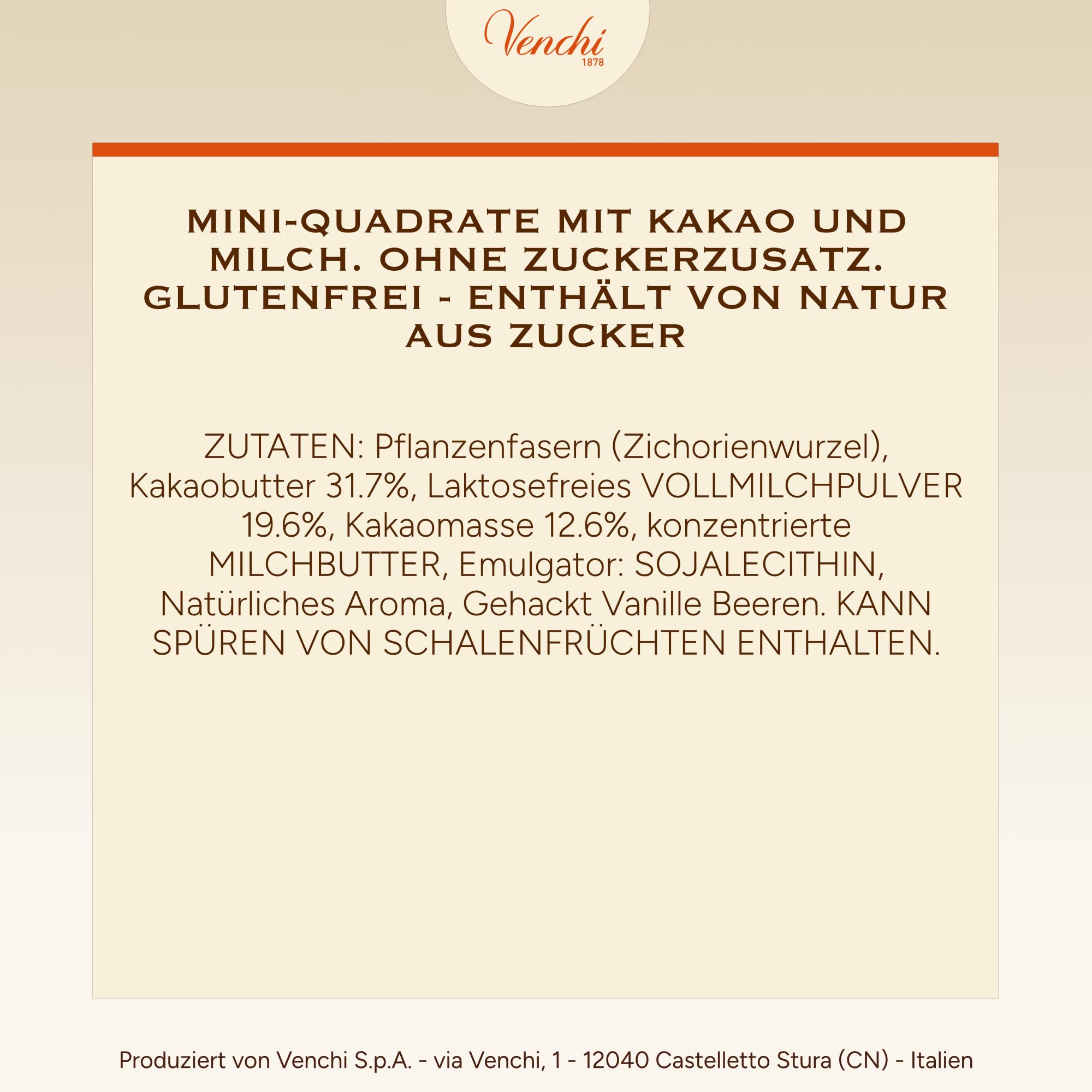 Venchi – Chocoviar Crème Kakao, 1 kg – Pralinen mit Streichcreme aus IGP-Piemont Haselnüssen – Glutenfrei