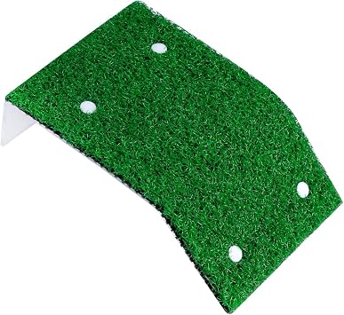 Turtle Basking Platform, Floating Plastic Terrace with Ramp, Realistic Grass Turf, Suction Cups, Durable Aquatic Pet Accessory