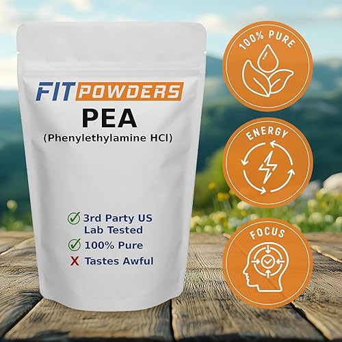 Miniatura 10 de FitPowders Beta Feniletilamina HCl en polvo (guisante) (varios tamaños), estado de ánimo, energía (2.2lbs)