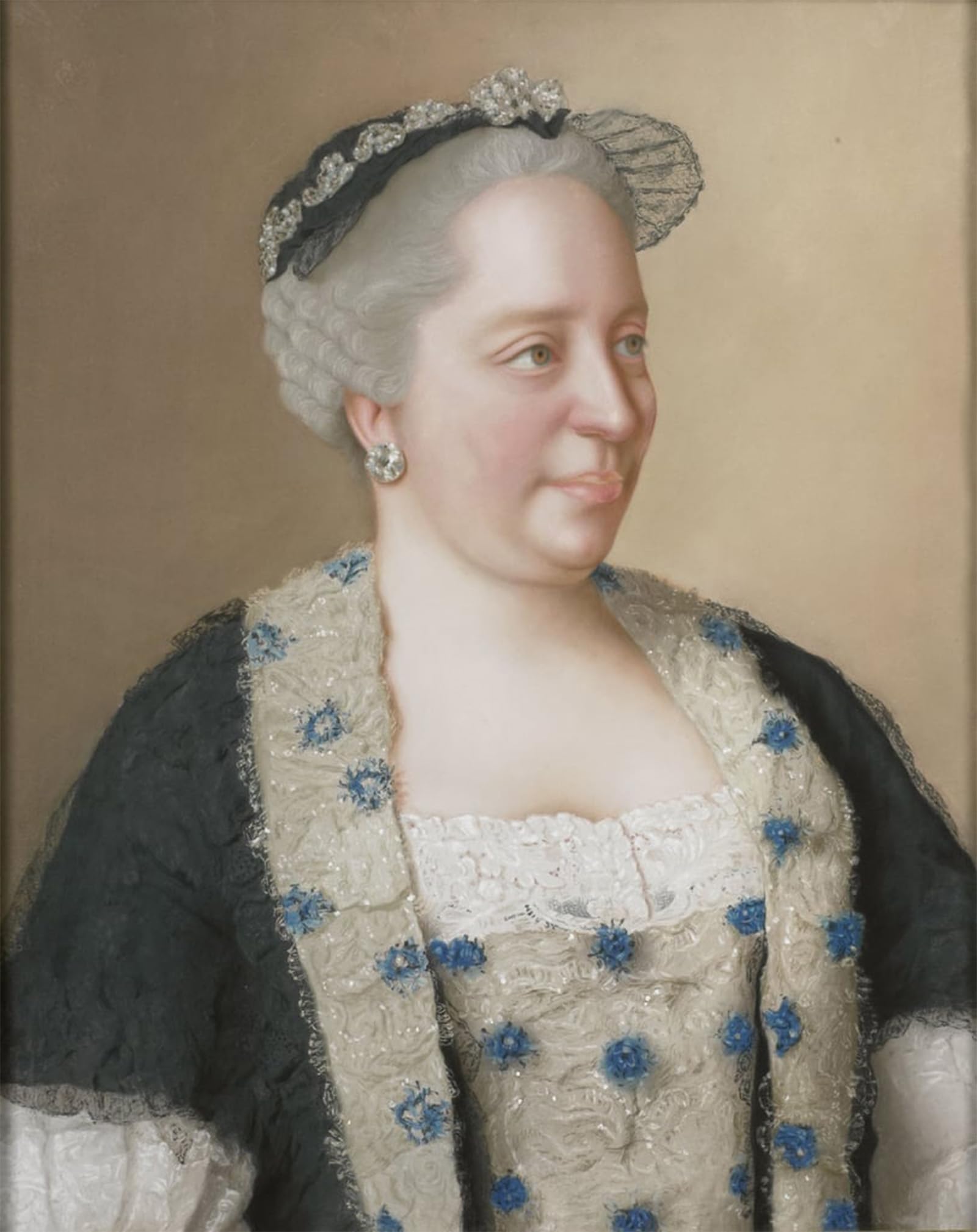 POSTERIIk Famous Modern Artwork Art Mural Portrait of Empress Maria Teresa of Austria by Jean Étienne Liotard Oil Paintings Pictures for Home Decor 60x90cm