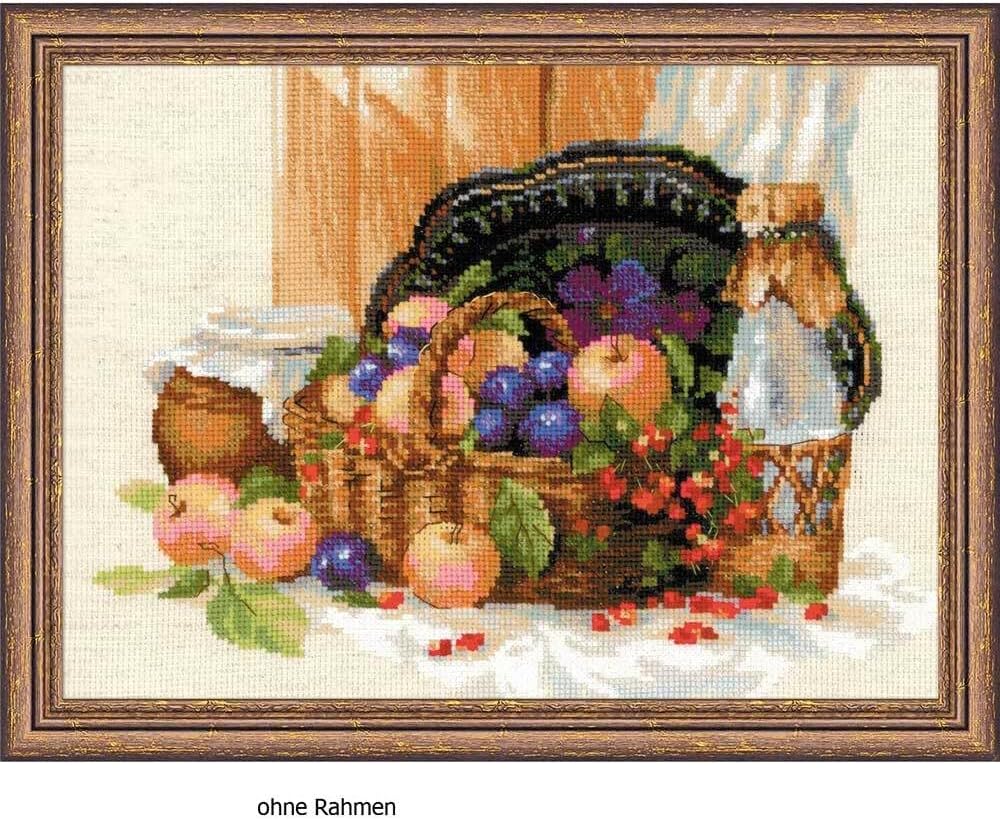 RIOLIS 1610 - Summer Abundance - Counted Cross Stitch Kit 15.75"x11.75" Zweigart 10ct. Flaxen AIDA 30 Colors