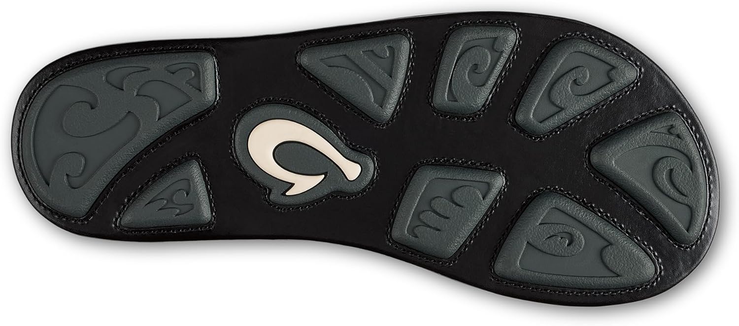 OLUKAI Mea Ola Mano Men's Leather Sandals, Everyday Flip Flops, Premium Materials & Intricate Details, Arch Support & Comfort Fit