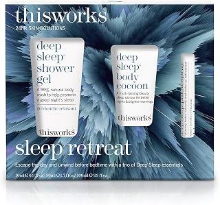 This Works Sleep Retreat Gift Set - Travel Size Kit with Deep Sleep Pillow Spray and Shower Gel - Includes Deep Sleep Body Cocoon Body Lotion Infused with Lavender, Camomile and Vetivert to Aid Sleep