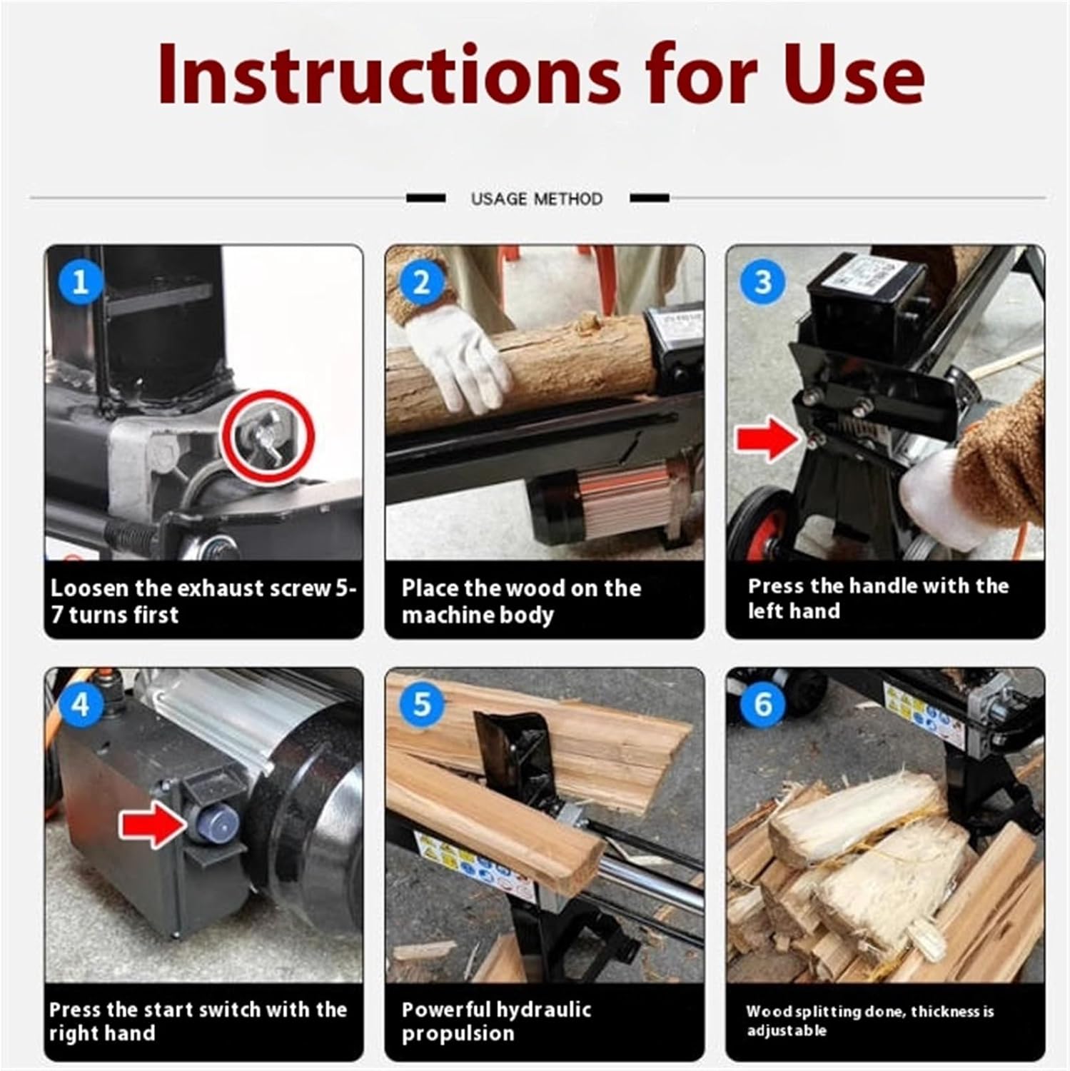 Log Splitter Automatic Log Cutting Machine, Heavy-Duty Wood Processor