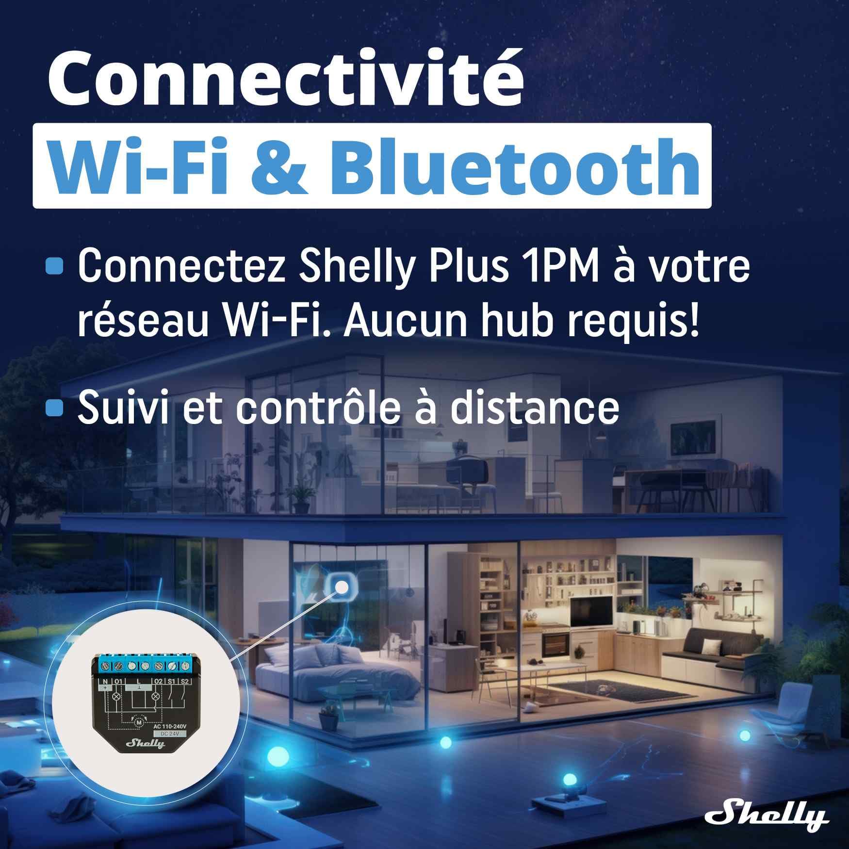 Shelly Plus 2PM - Interrupteur WiFi 2 Canaux Avec Mesure D'énergie - Ouvert Jamais Utilisé