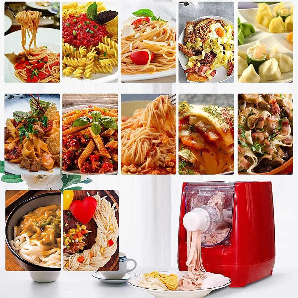 Automatyczna maszyna do robienia makaronu, elektryczna maszyna do makaronu spaghetti z 13 krążkami kształtowymi do domowego makaronu, spaghetti, fettucine i penne, do 650 g mąki
