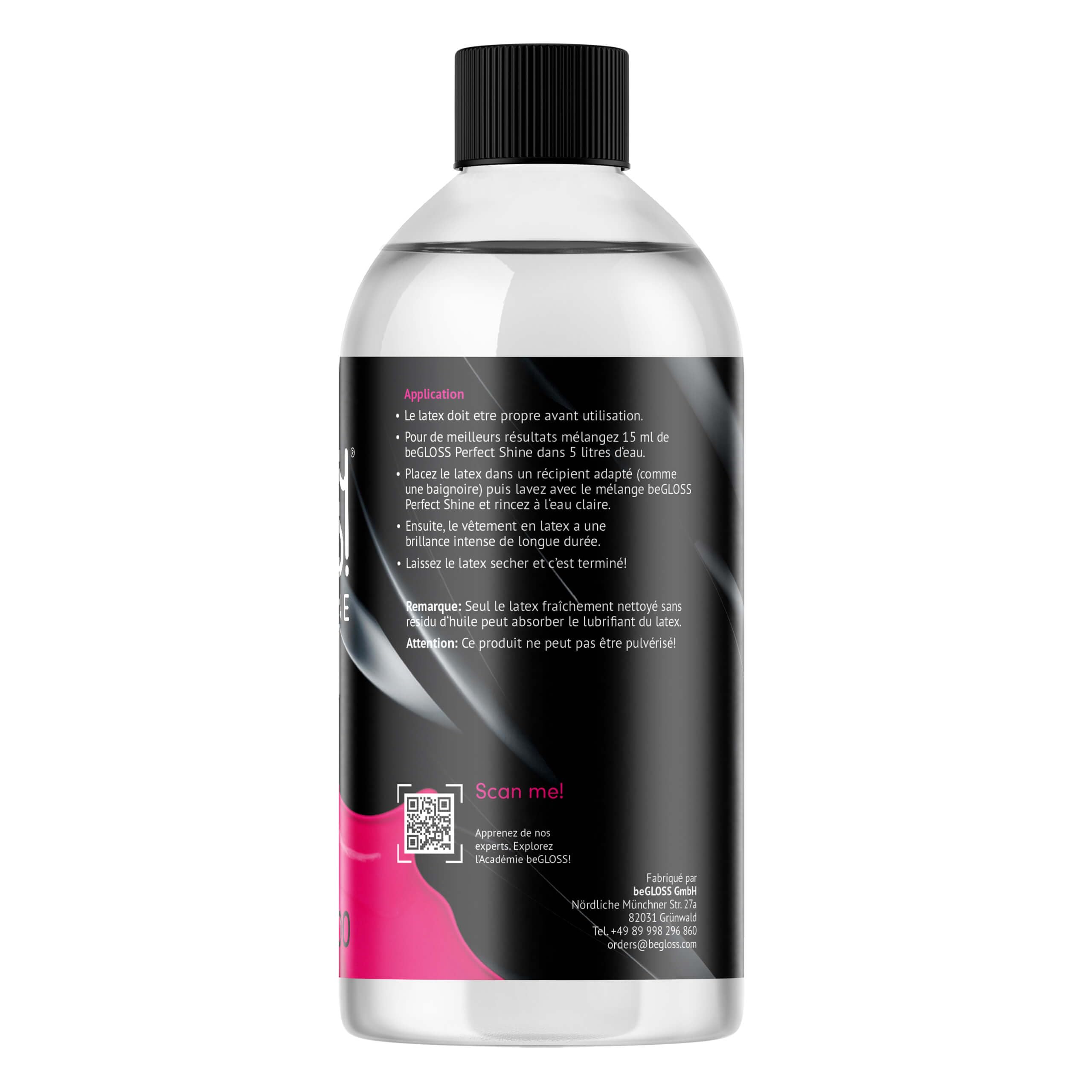 Latex Care SET 500 - Perfect SHINE-Latex Polish - Easy GLIDE-Latex Dressing AID Spécial WASH LATEX-Détergent spécial