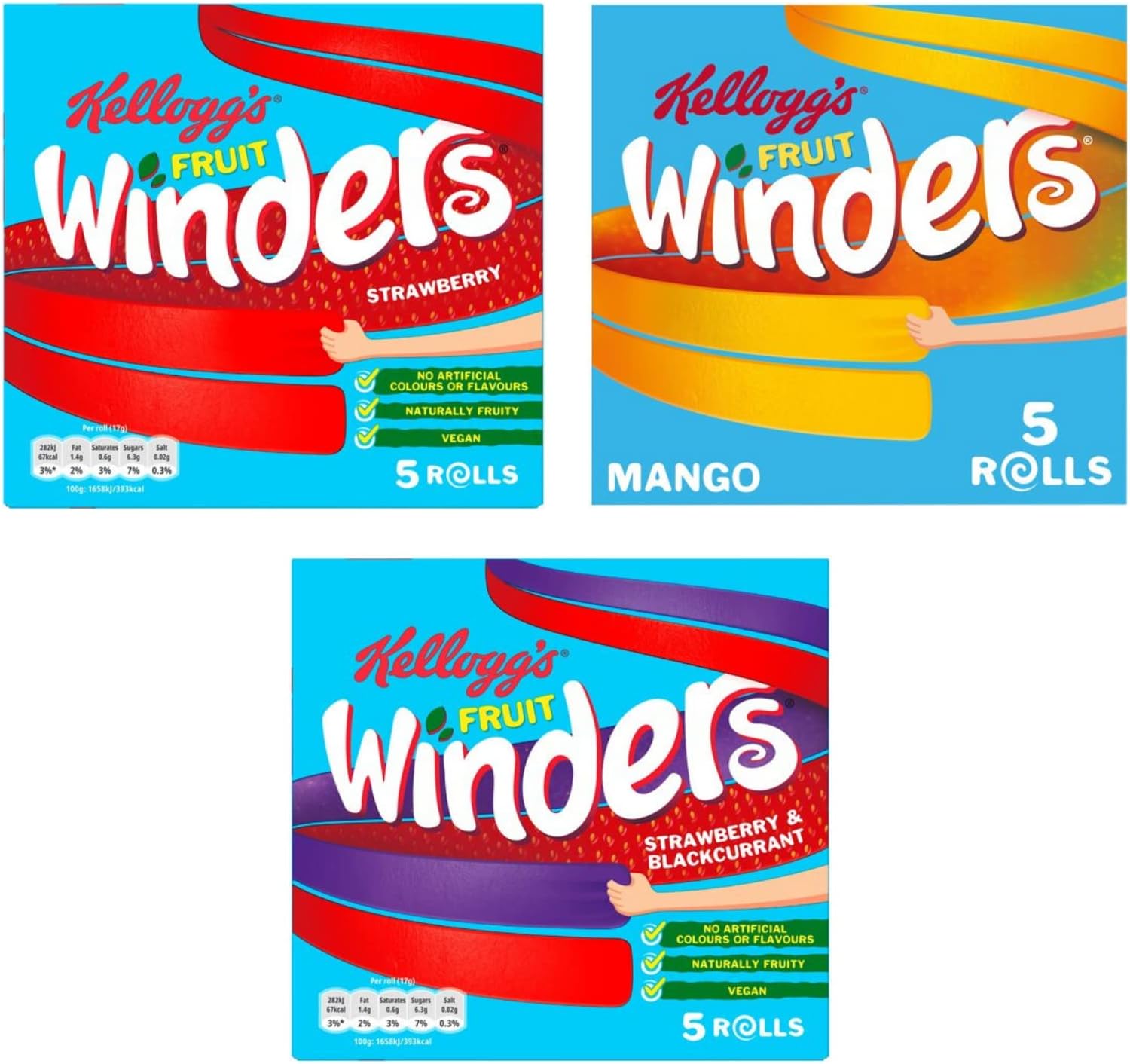 Kellogg's Fruit Winders Containing 5 x Strawberry, 5 x Strawberry