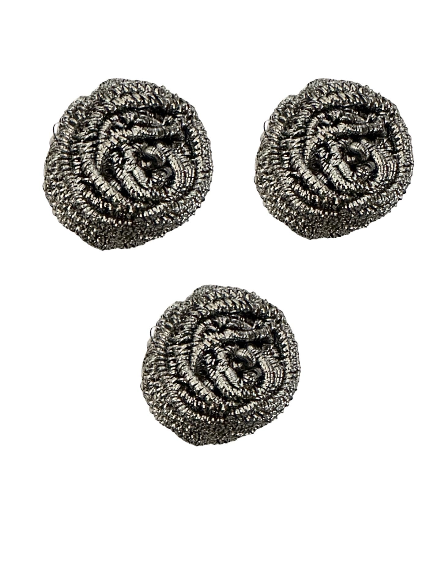 Scotch-Brite Stainless Steel Scourer, Pack of 3, Rustproof, Extra Strong and Durable, for Cleaning Pots, Pans and Grill Racks, May Scratch