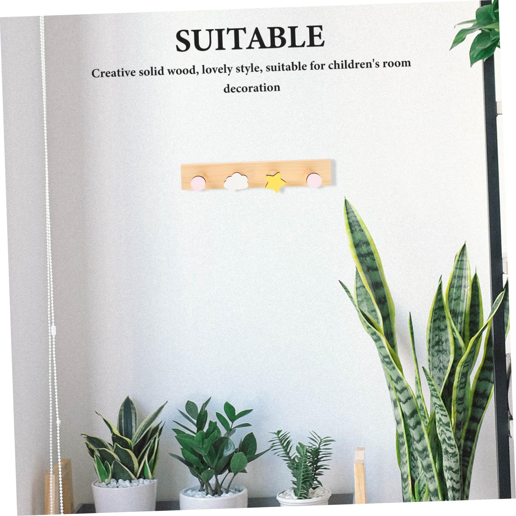 Creativo Gancho de Madera para Habitación Infantil, Pared