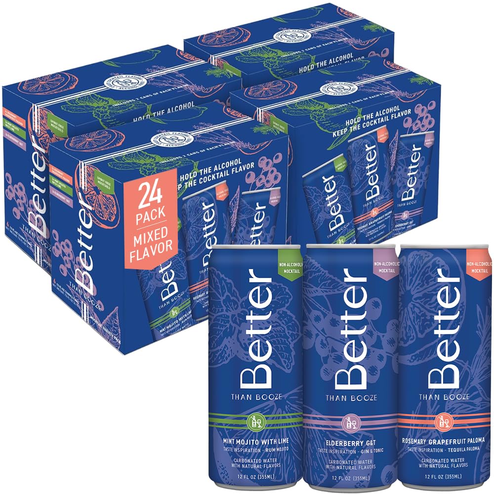 Mocktail Non-Alcoholic Drinks | Alcohol Alternative Beverages, Ritual Zero Proof | Enjoy Your Drink Moment with Our Alcohol Free Drinks | Non Alcoholic Variety 6 Pack Case