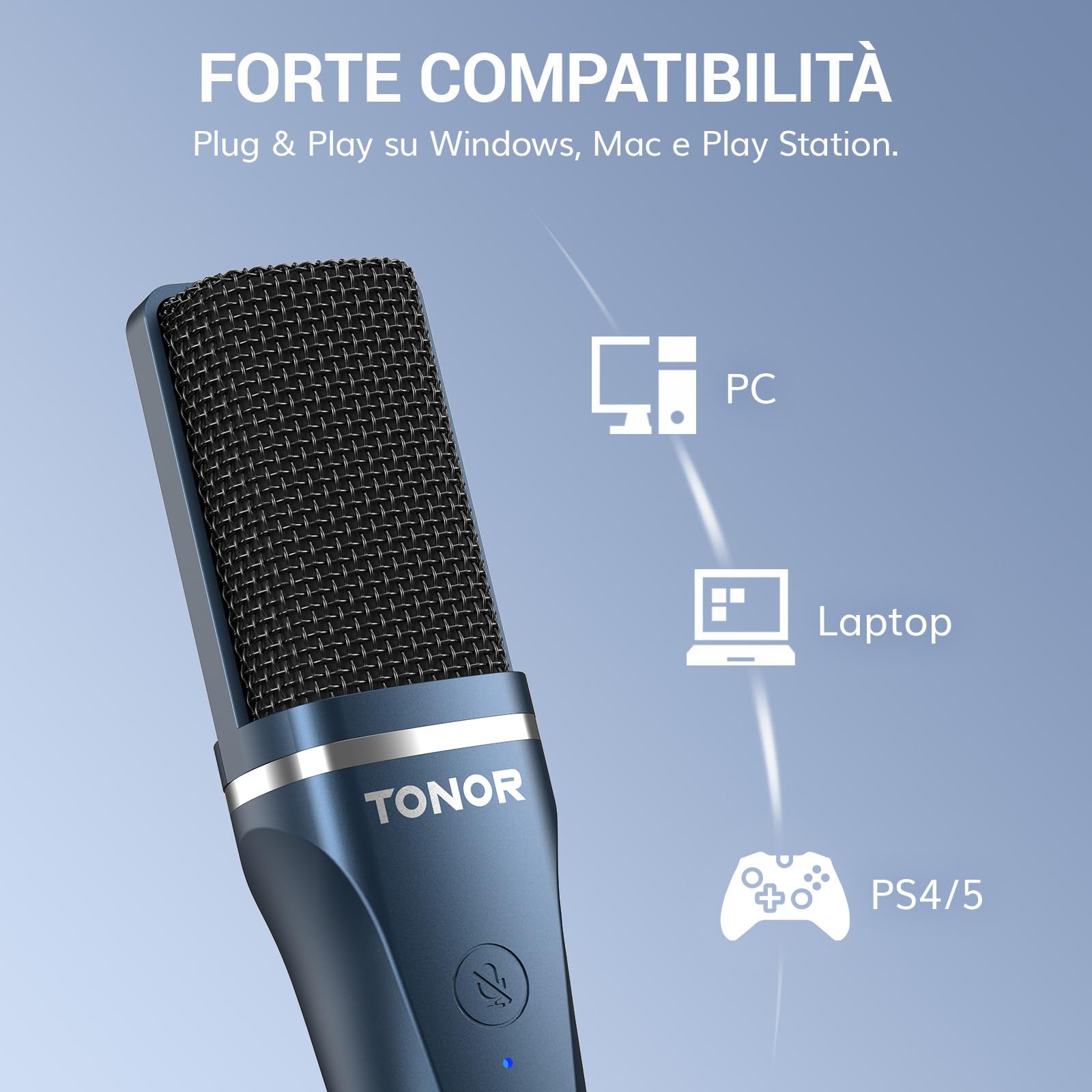 TONOR USB Gaming Mikrofon Set (Black)