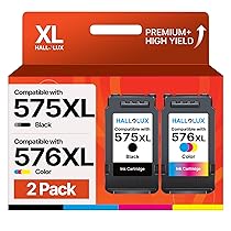 HALLOLUX PG-575 XL CL-576XL Sostituzione per Cartucce Canon 575 576 XL per PIXMA TS3550i TS3551i TS3750i TR4755i TR4750i TR4751i TS4756i TS3751i (Nero e Colore, 2-Pack)