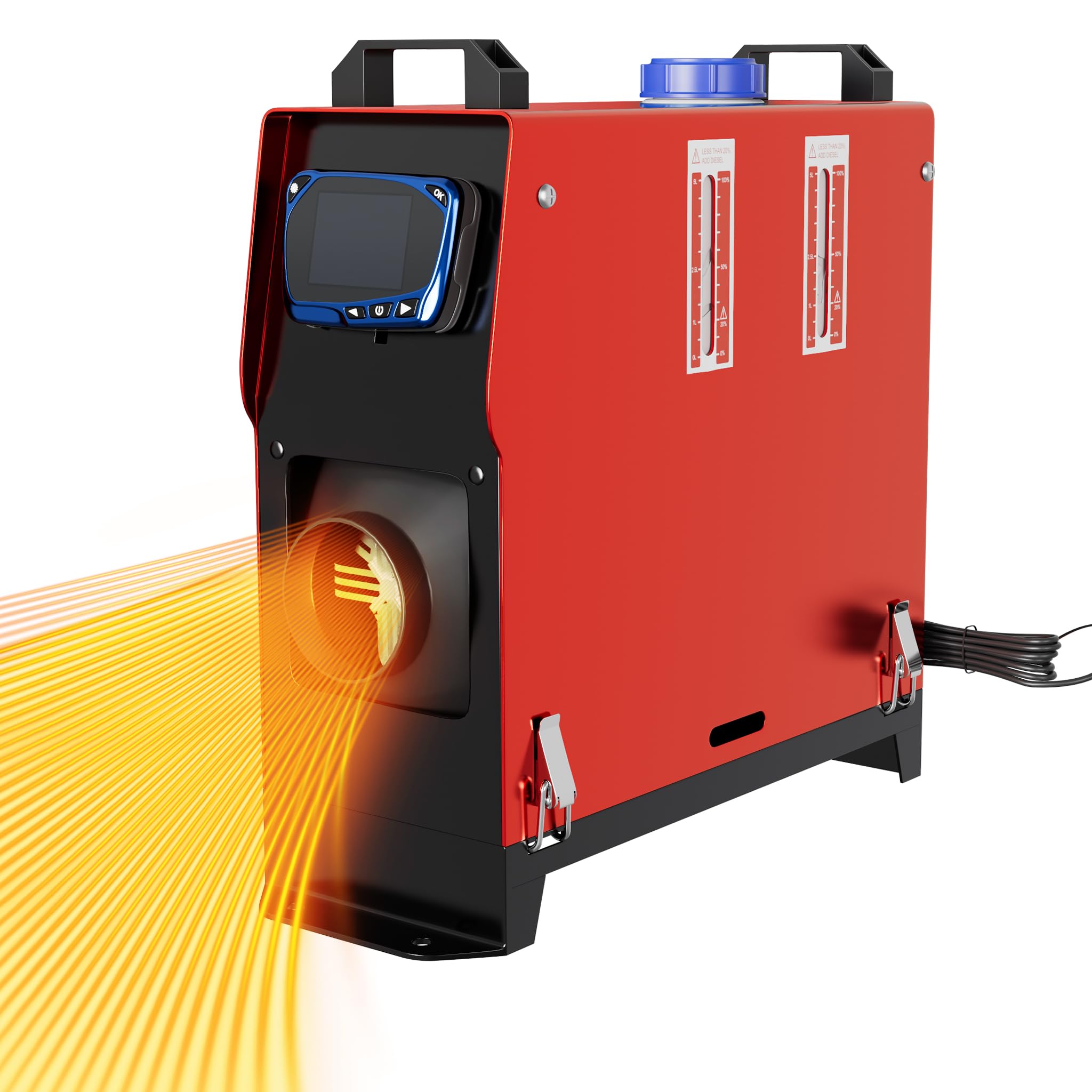 UISEBRT Riscaldatore d'aria diesel 12V riscaldatore d'aria 8KW, Riscaldatore di parcheggio ad aria diesel, riscaldatore diesel con silenziatore, telecomando, schermo LCD per auto, camper, barche,