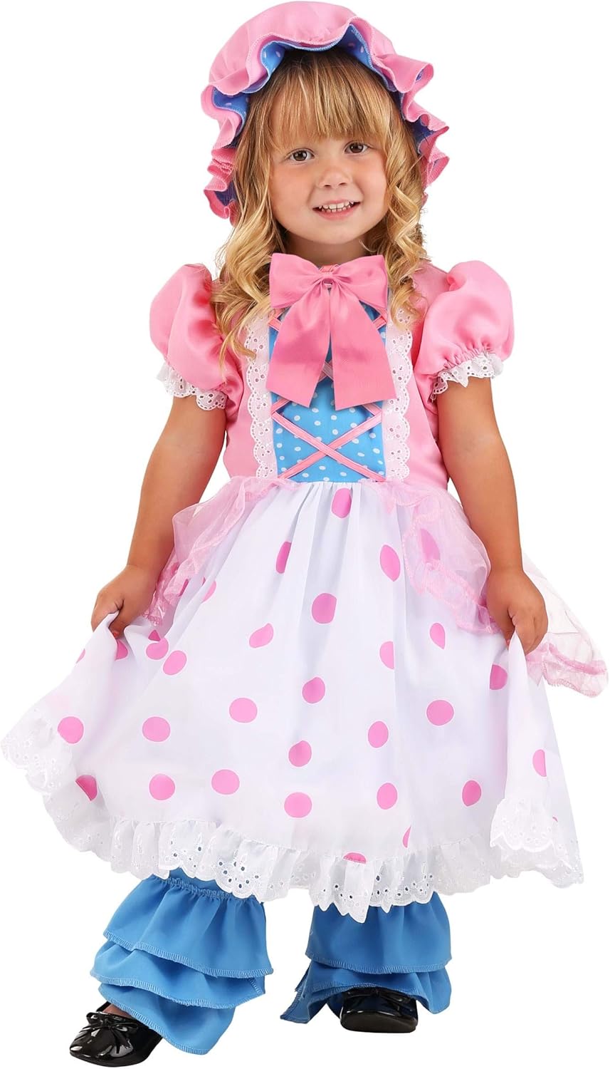 Adorable Toddler Bo Peep Costume - Perfect for Halloween Fun!