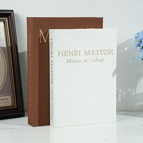 2 Pack Decorative Books Storage Boxes,Vintage Faux Books for Coffee