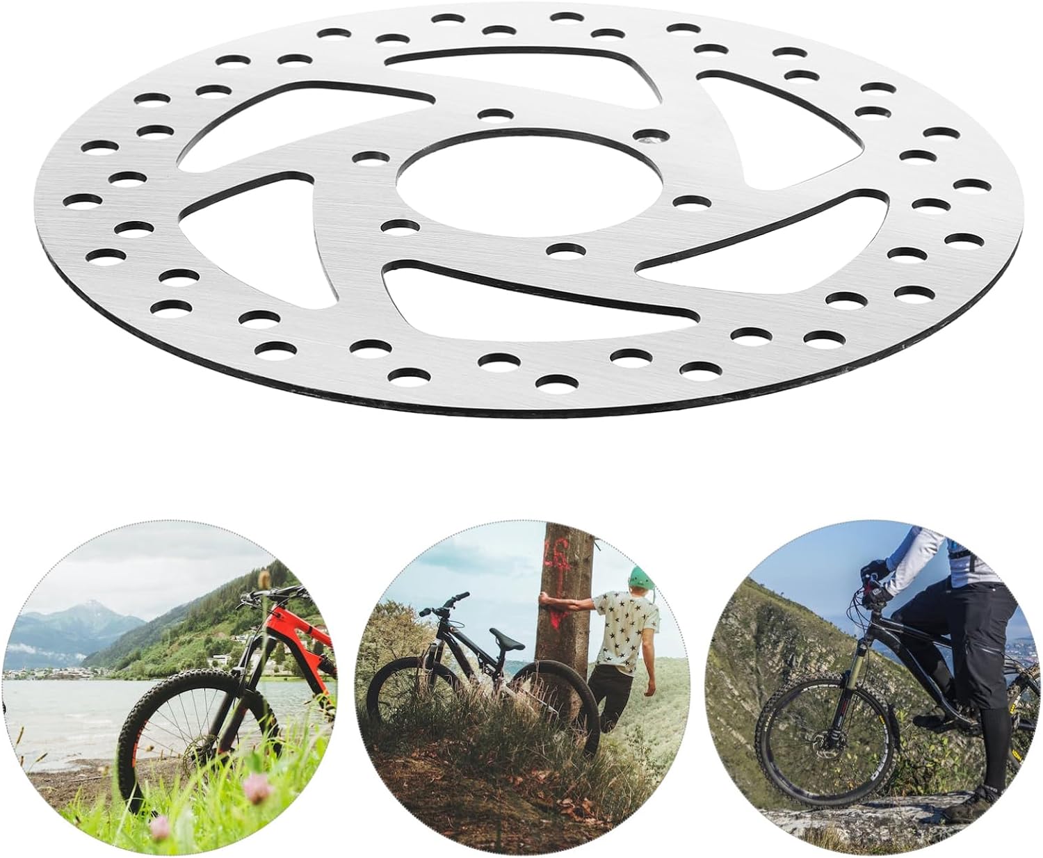 BESPORTBLE Bicycle Disc Brake Pad Set 140mm Disc Rotor 48mm Hole Spacing for Electric Scooter Bike Motorcycle