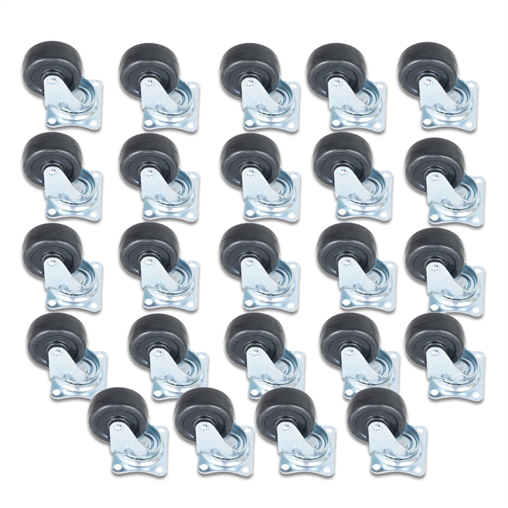 Heavy Duty Swivel Caster Wheels - 24 Pack -1