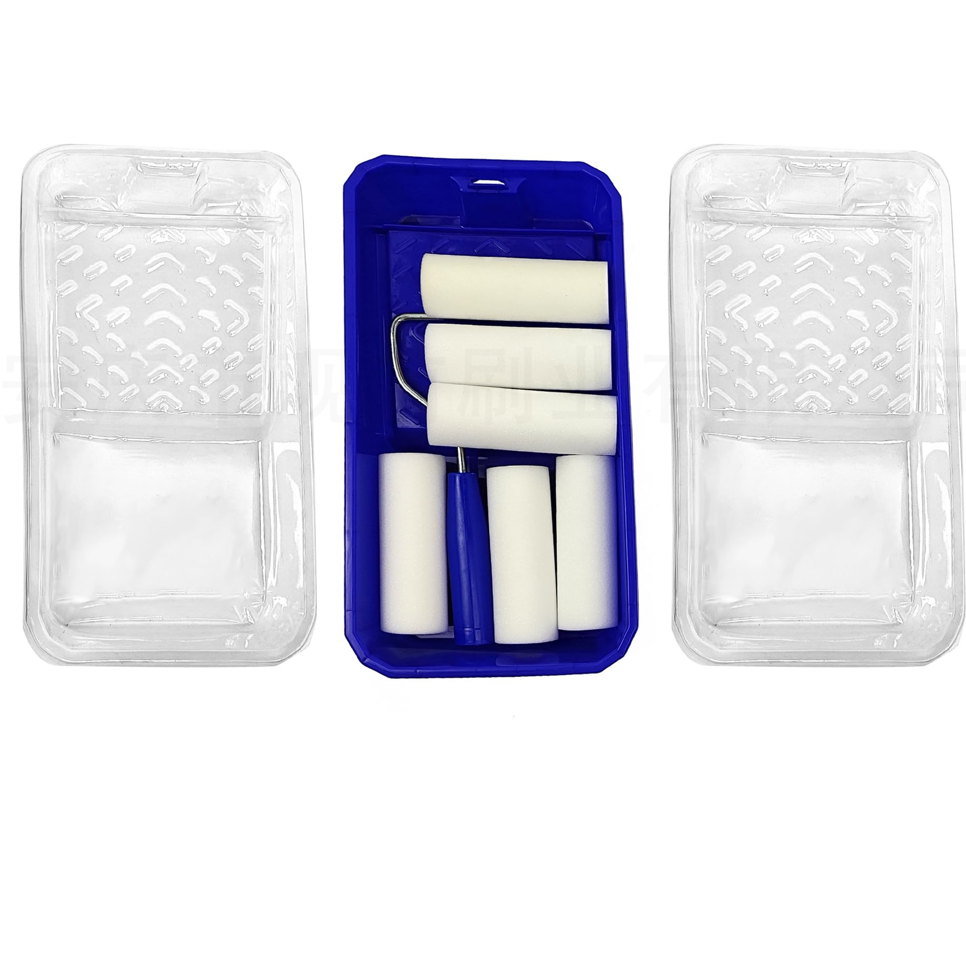 SLMYCAO 10 Pack Paint Roller, 4 Inch Foam Paint Rollers Kit with Paint Tray, Roller Frame, Tray Liners, High Density Sponge Roller Refills for Painting Supplies