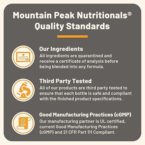Miniatura 6 de Mountain Peak Nutritionals HTN Suplemento de apoyo para la presión arterial para la salud del corazón y la circulación, fórmula cardiovascular