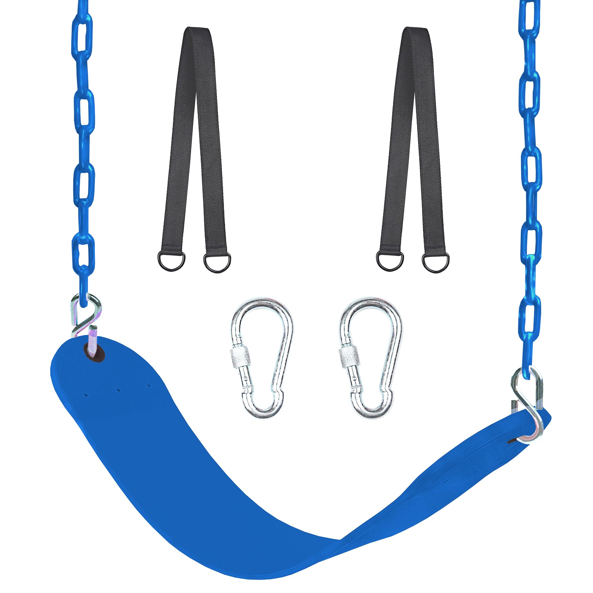 NOSTIFY Swing Seat, 66" Heavy Duty Coated Iron Chain Sensory Swing, Therapy Swing Seat,Outdoor Playground Swing Set Accessories with Snap Hooks and