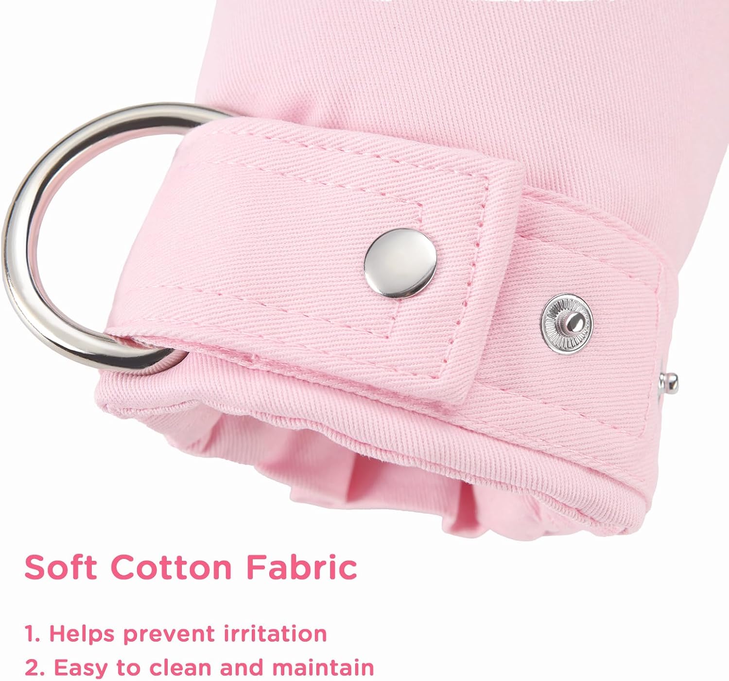 Littleforbig Pink Adult Baby Soft Padded Mittens - Hand Restraint Gloves with Comfort Padding Double Security Breathable & Warm for Ultimate Protection - Image 2