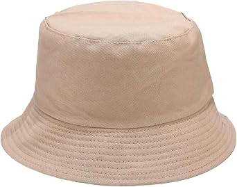 Bucket Hats Two-Sided Foldable, Bucket Hats Men UV Protection Sun Men's Bucket Hats, Unisex Bucket Hat Men Solid Colors Sun Hat Packable Bucket Hat Men for Outdoor Sports  Khaki