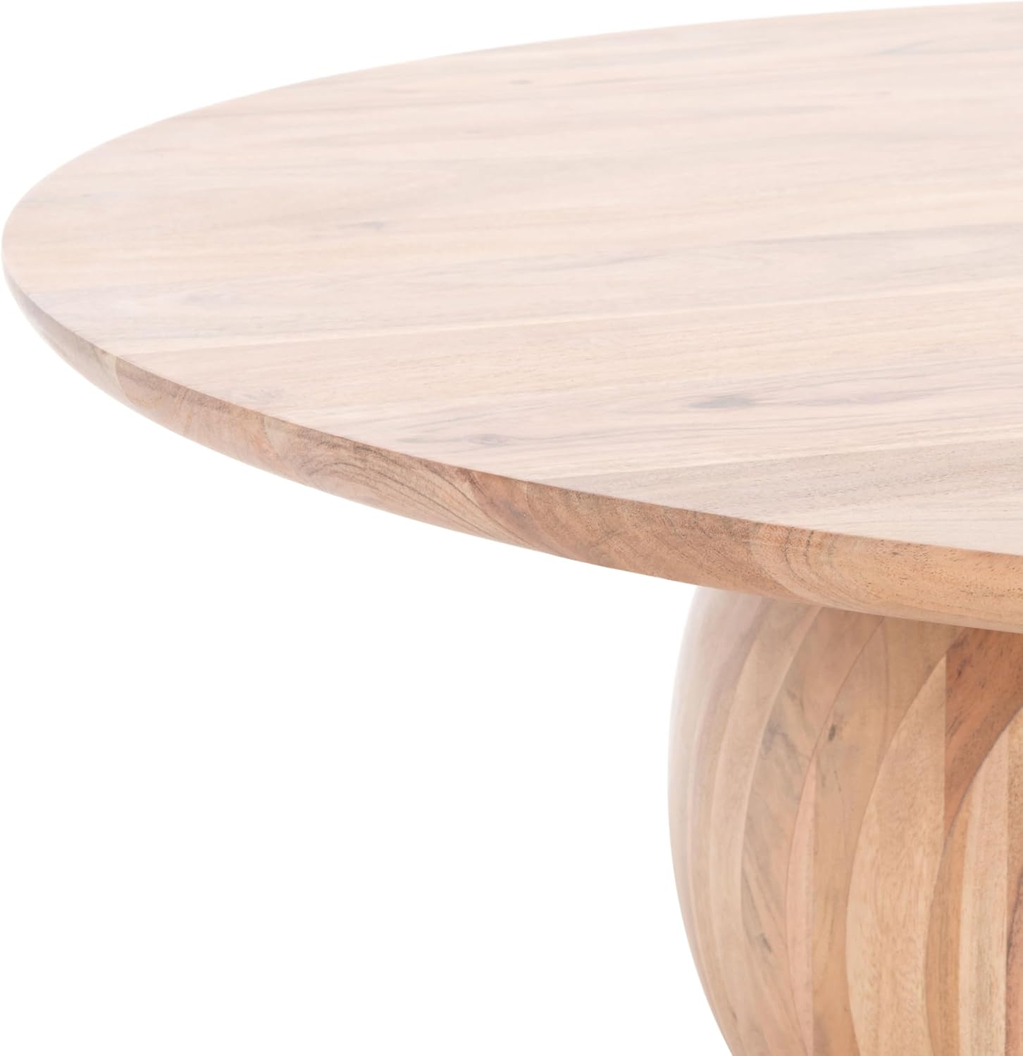 SAFAVIEH Couture Collection Gabribella Natural Solid Wood Round Coffee Table