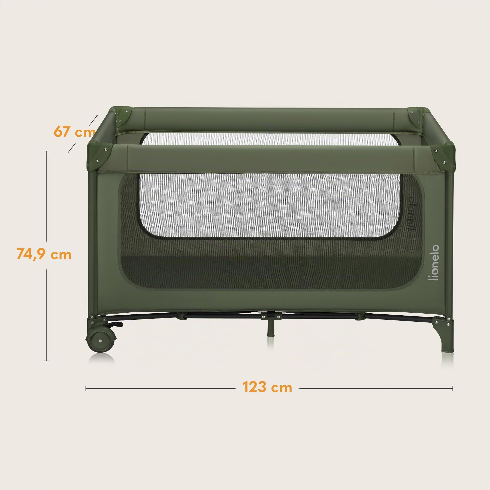 Lionelo Jasmin Easy Fold Reisebett für Kinder bis zu 15 kg